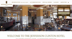 Desktop Screenshot of jeffersonclintonhotel.com